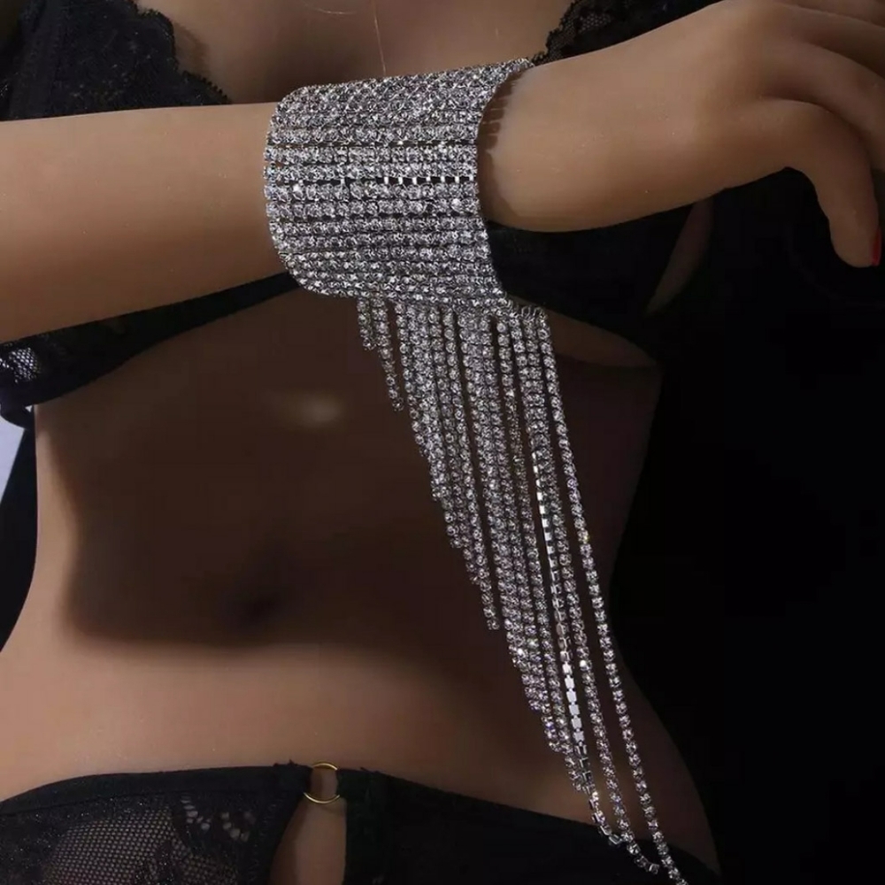🎀 Sparkling Tassel Rhinestone Bracelet - Picture 7 of 7